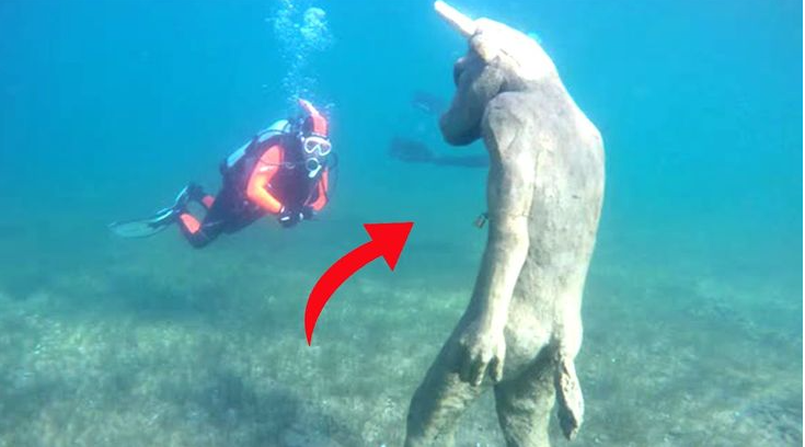 Massive Statue Of Submerged Minotaur Found In Patagonia